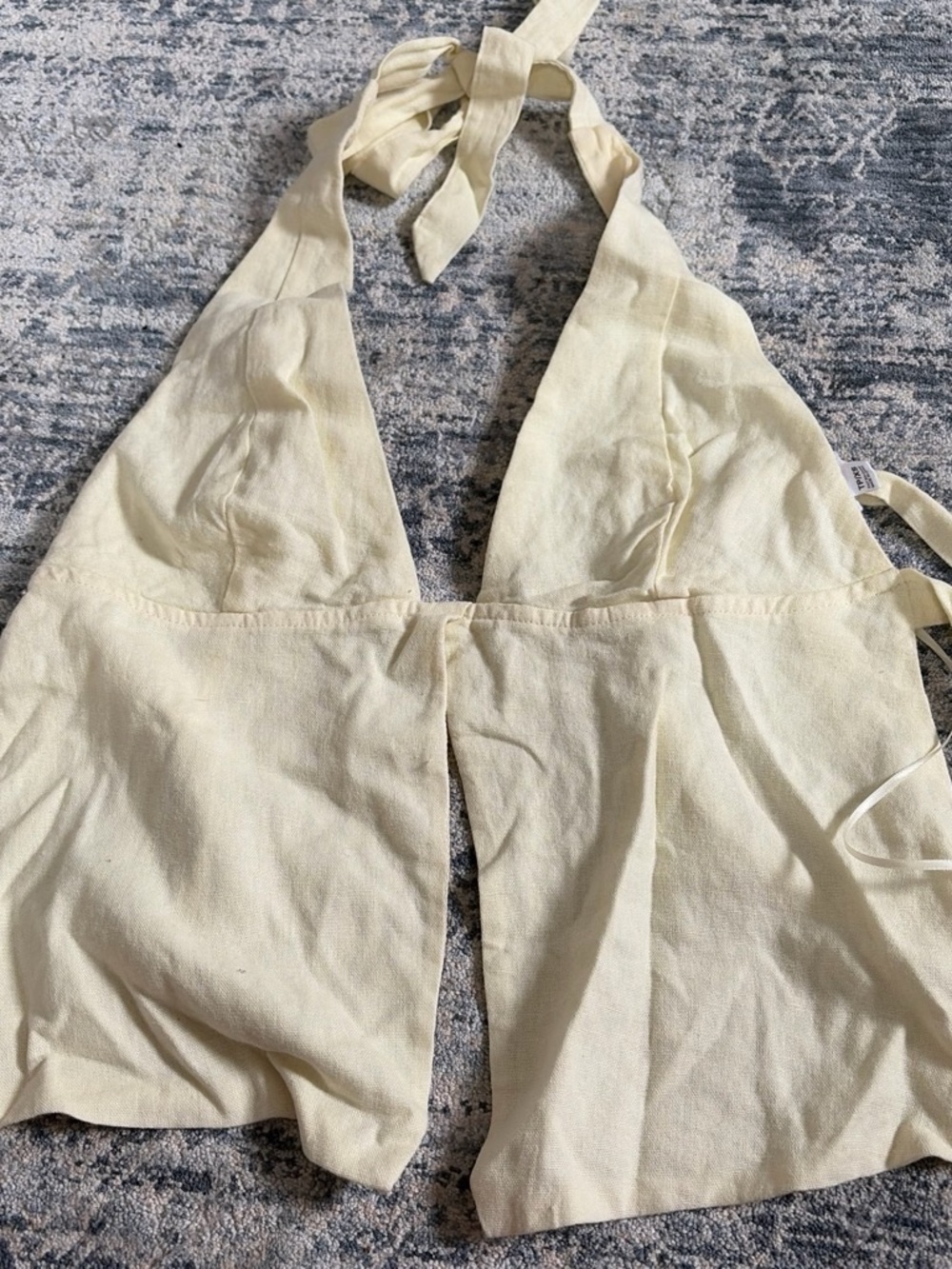 Women’s Halter Crop Top in Light Cream - Sleeveless Summer Top
